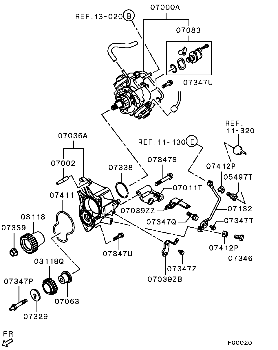 ����������� ������� MITSUBISHI ������������ �������� mitsubishi 1460A037